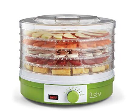 Ariete 616 B-DRY Essiccatore e disidratatore alimentare per frutta e verdura, 5 Cestelli Removibili, Temperatura da 35°C a 70°C, 245 W, Plastica, Verde