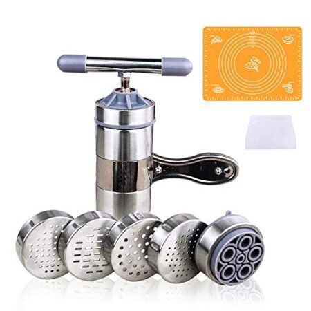 CHSEEO Torchio per Pasta Macchina per la Pasta Torchietto Stampo Passatelli Schiacciapatate Pasta Maker Manuale Noodles Pressa per Pasta, Marmellata, Verdure e Frutta #4