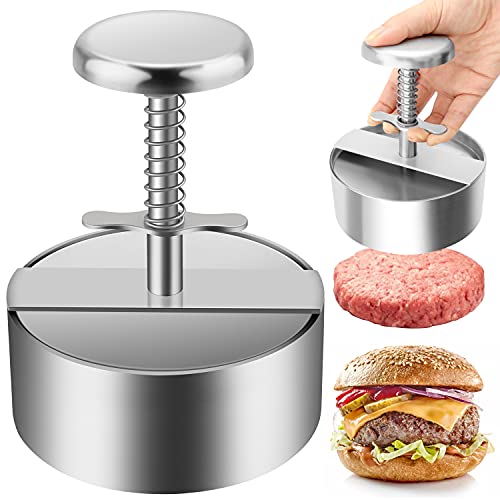 Ba30DEllylelly Stampo multifunzione per pressa per hamburger con manico Pressa a pressione per hamburger Utensili per la produzione di hamburger Accessori da cucina 