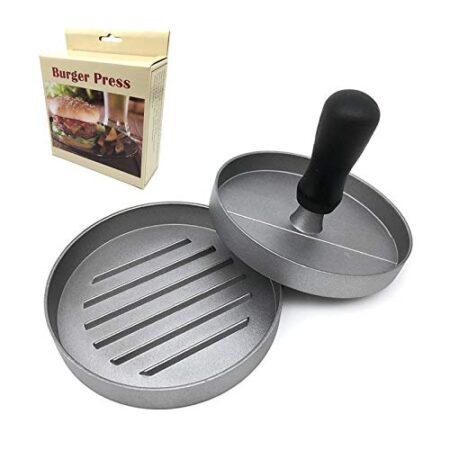 SEABABOO Stampo per Hamburger in Alluminio Pressa per Hamburger Alluminio Stampo Hamburger Manuale Hamburger Durevole Alluminio Preparare Hamburger Hamburger Carne Manuale Perfetta Polpette Hamburger