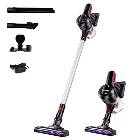 Supkitdin Aspirapolvere Senza Fili 17000Pa Potente – 4 In 1 Leggero Scope Elettriche con 2200mAh Ricaricabile a Batteria e Motore Brushless Motor Pulizia Casa Auto Sofa Animali, Leggero, Silenzioso
